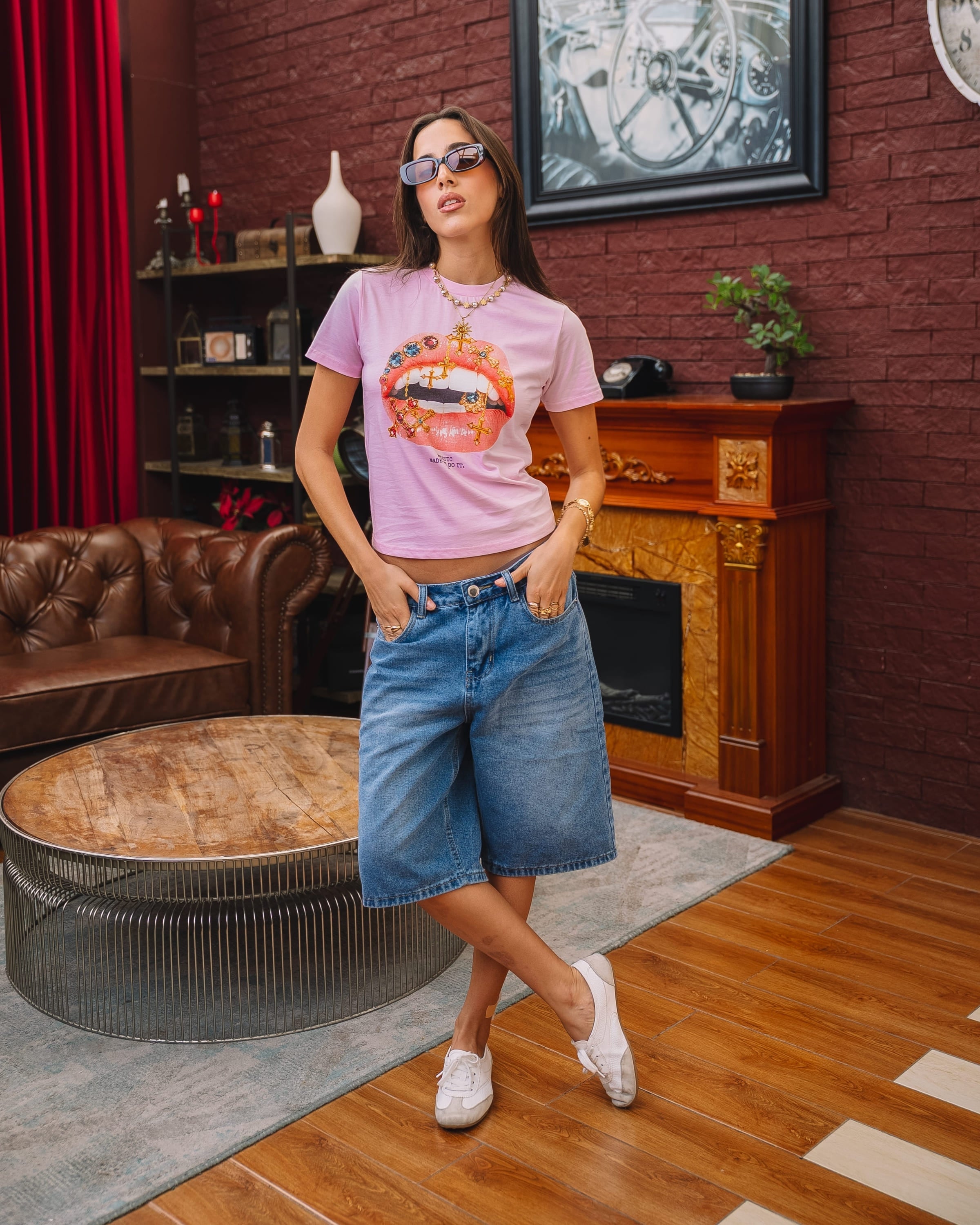 Gem Kiss - Baby Tee – Mystic