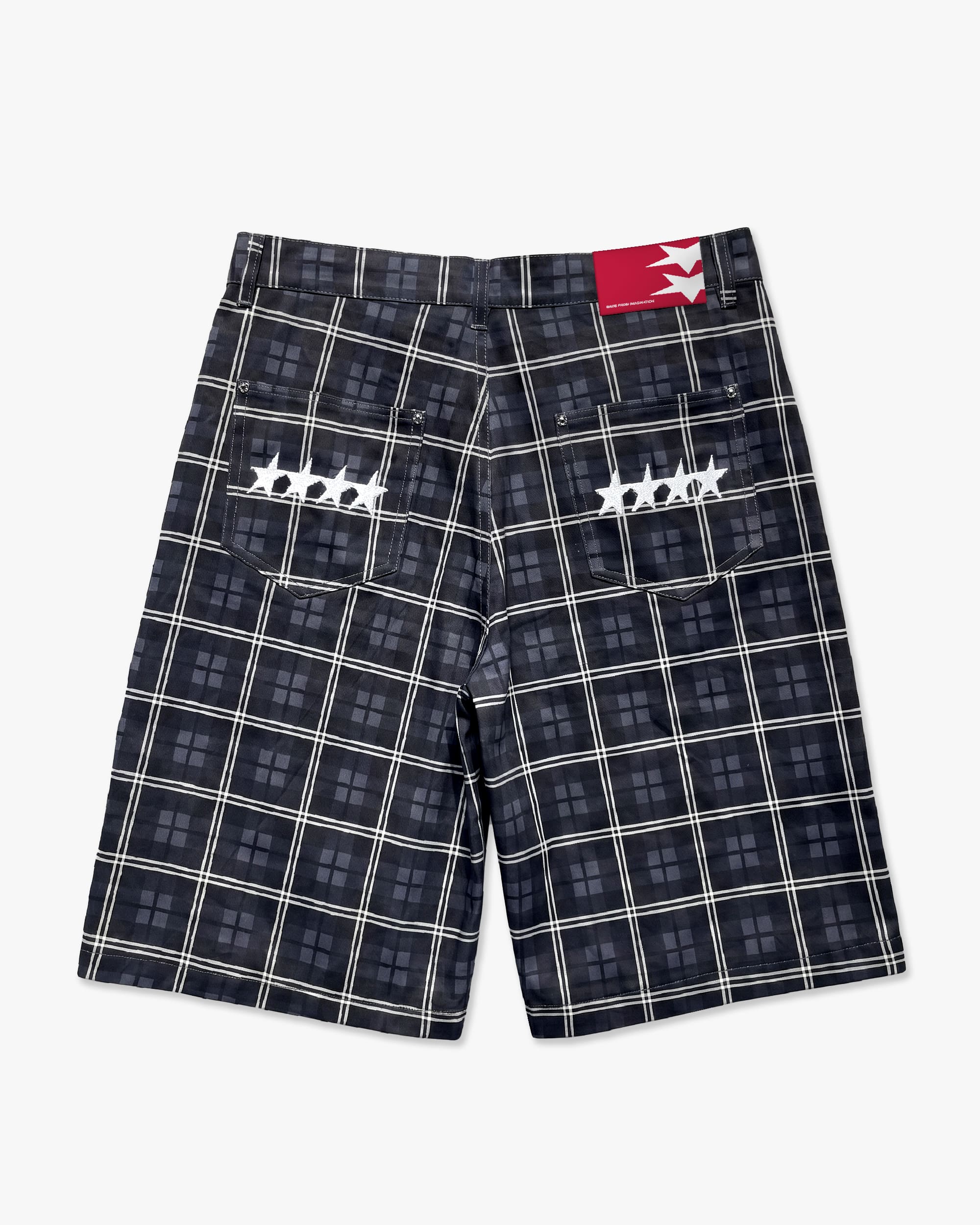 Star Plaid Long Shorts – Mystic