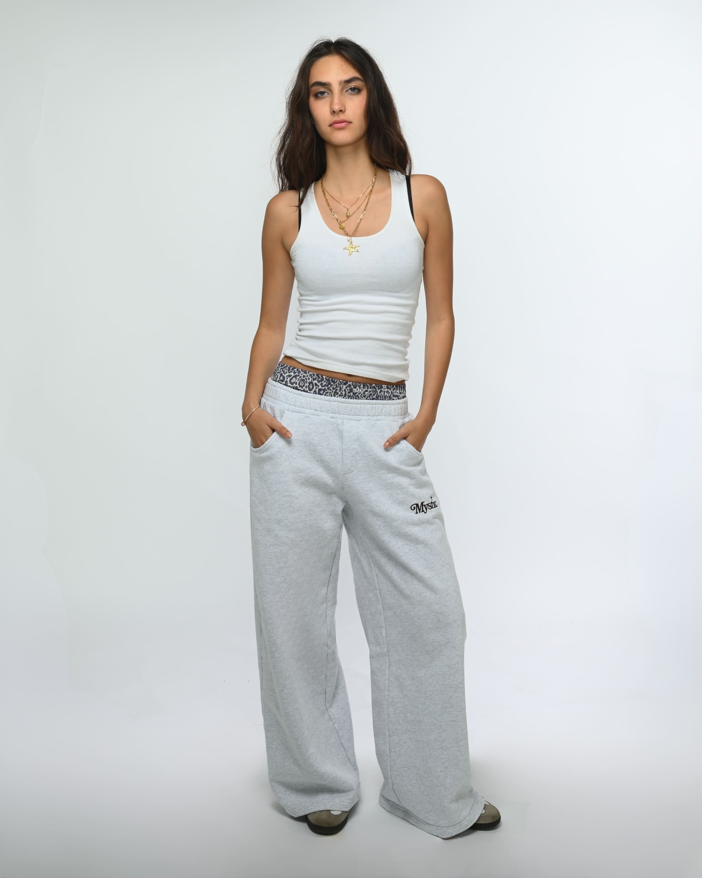 Leopard Double Waist Sweatpants – Mystic