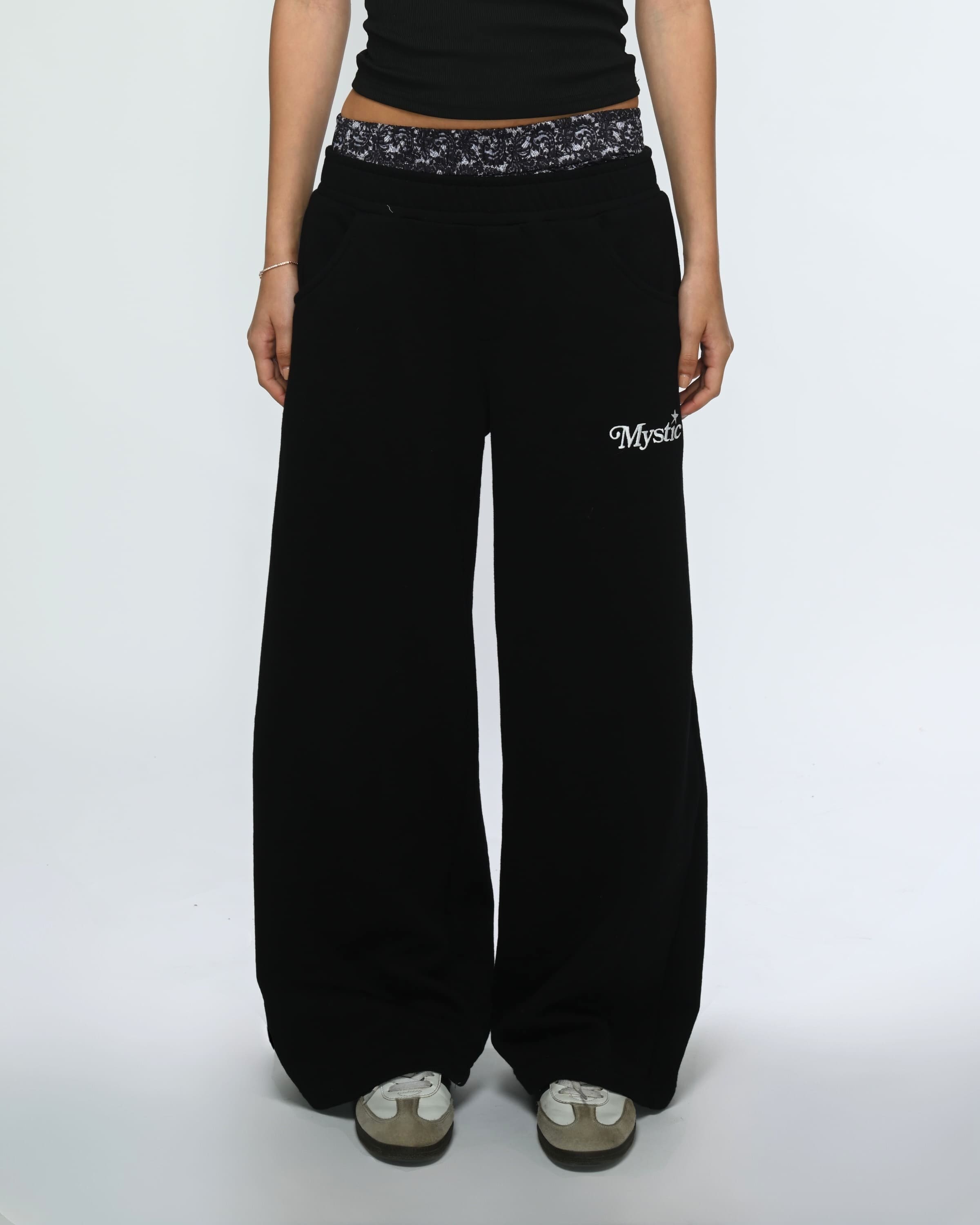 Lace Double Waist Sweatpants – Mystic