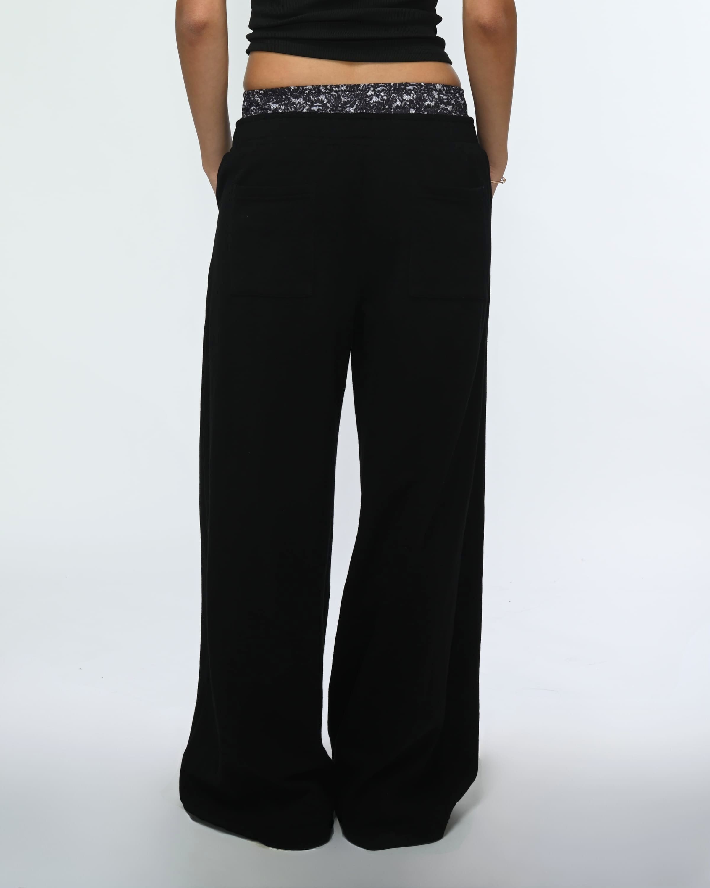 Lace Double Waist Sweatpants – Mystic